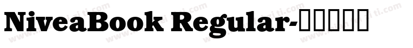 NiveaBook Regular字体转换